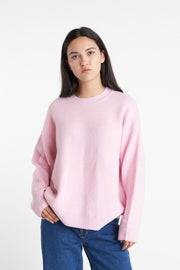 HUFFER SOLAR ELLE KNIT CREW - PALE ROSE - WILDROSE