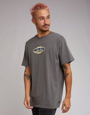 SILENT THEORY RACER TEE - COAL - WILD ROSE