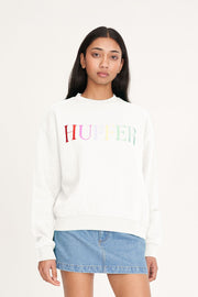 HUFFER SLOUCH CREW 350/EDITORIAL - CHALK - WILDROSE