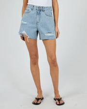 SILENT THEORY KYIA SHORT DESTROYED - LIGHT BLUE - WILDROSE