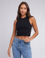 SILENT THEORY FRIDA TANK - BLACK - WILD ROSE