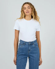 SILENT THEORY BELLA TEE - WHITE - WILDROSE