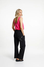 HOMELEE AVENUE PANT - BLACK W MATTE BLACK - WILDROSE