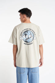 HUFFER BLOCK TEE 220/HOME IS - MOONROCK - WILDROSE