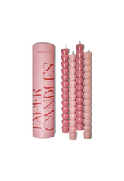TAPER CANDLES - PINK 4PK - WILD ROSE