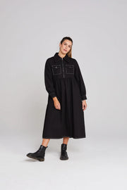 THING THING DELPHI DRESS - BLACK - WILDROSE