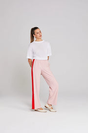 THING THING CONTRAST SNAPPY PANT - PINKY TOMATO - WILDROSE