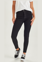JUNKFOOD JEANS SLIP ANKLE GRAZER - BLACK