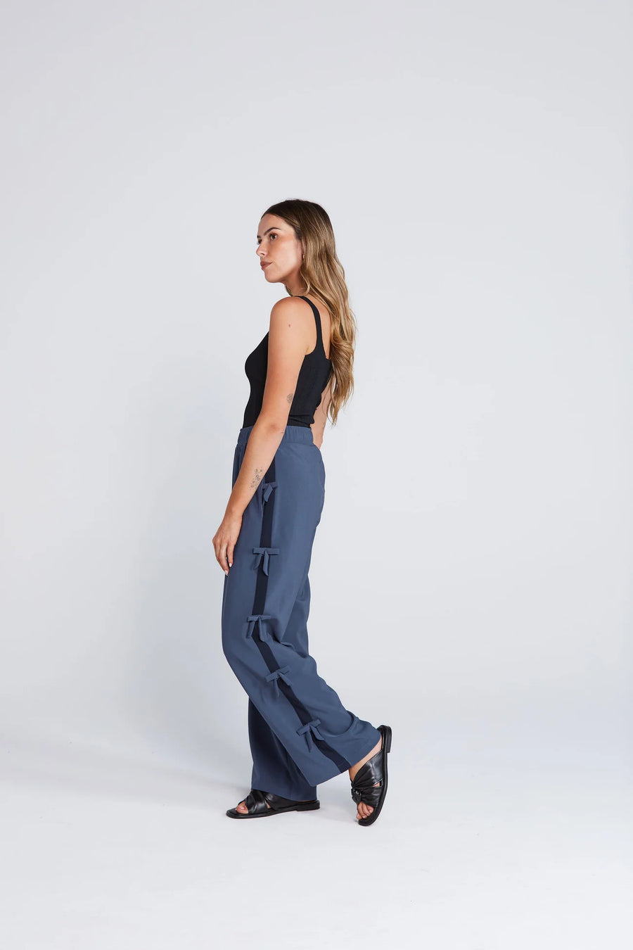 THING THING BOWTIFUL PANT - NAVY OXFORD - WILDROSE