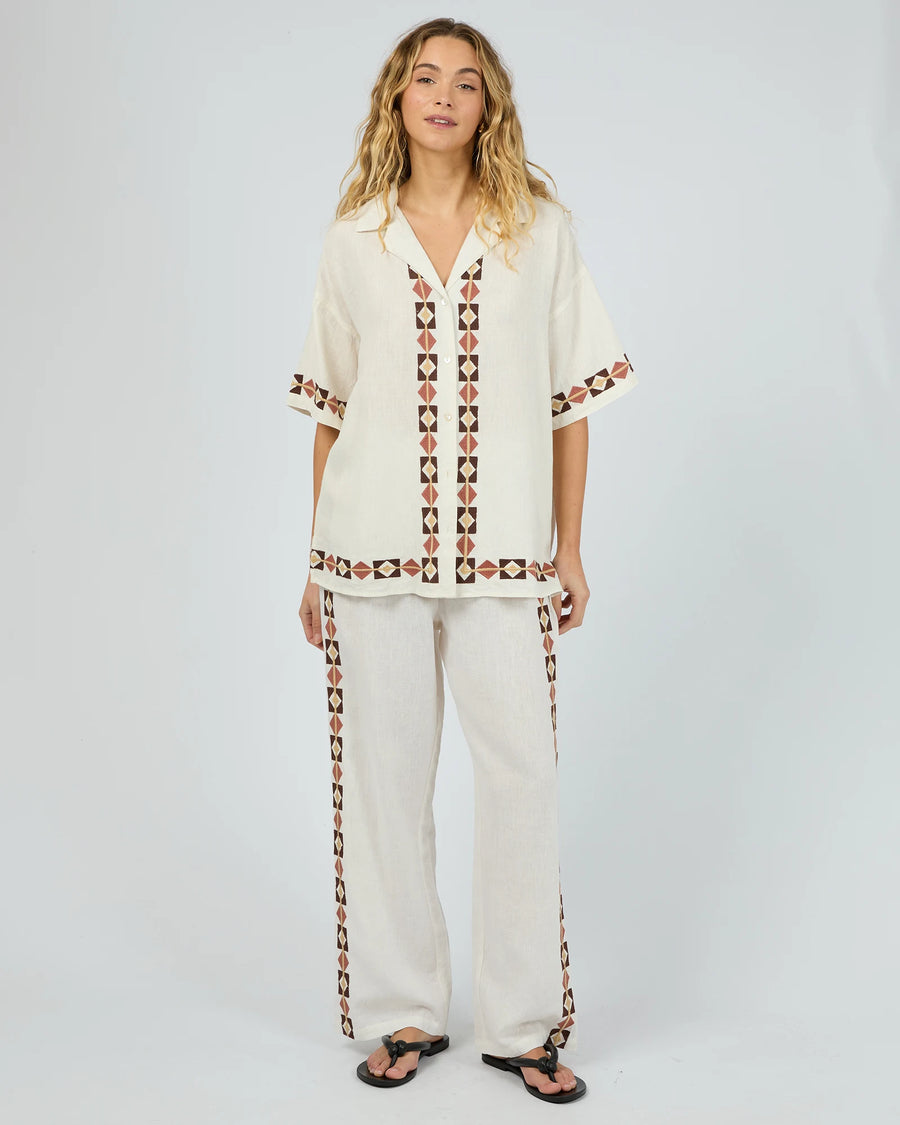 SILENT THEORY LOS CABOS PANT - VINTAGE WHITE - WILDROSE