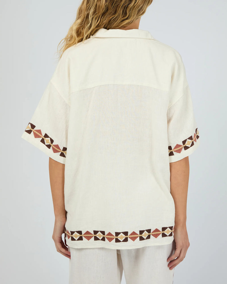 SILENT THEORY LOS CABOS SHIRT - VINTAGE WHITE - WILDROSE