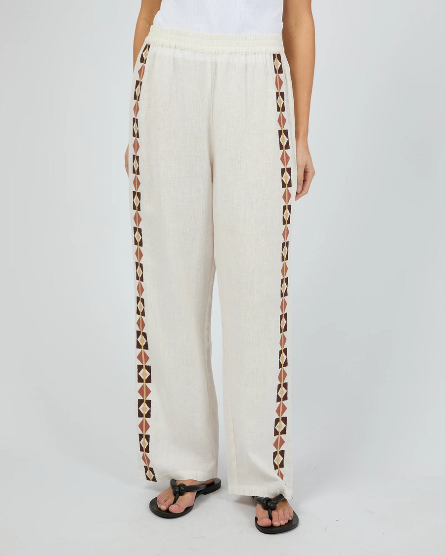 SILENT THEORY LOS CABOS PANT - VINTAGE WHITE - WILDROSE