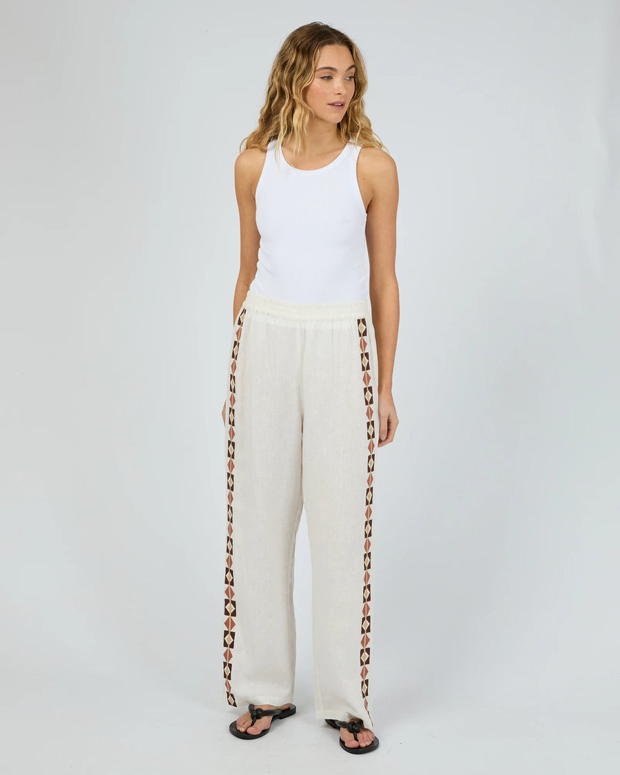SILENT THEORY LOS CABOS PANT - VINTAGE WHITE - WILDROSE