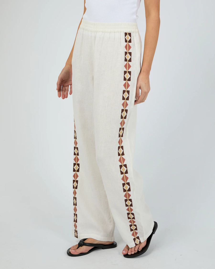 SILENT THEORY LOS CABOS PANT - VINTAGE WHITE - WILDROSE