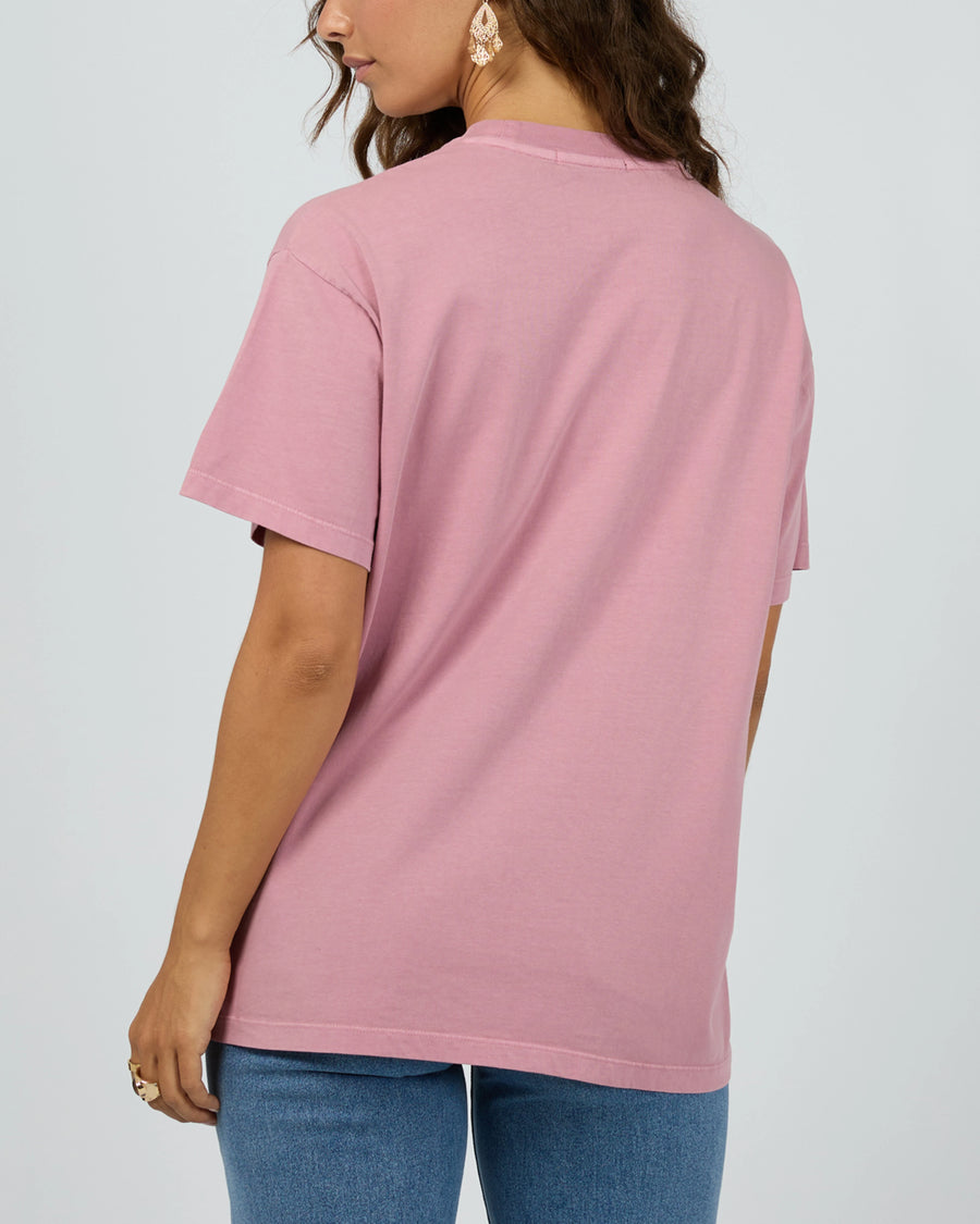 ALL ABOUT EVE ROCKY MOUNTAINS RELAXED TEE - QUARTZ PINK - WILDROSE