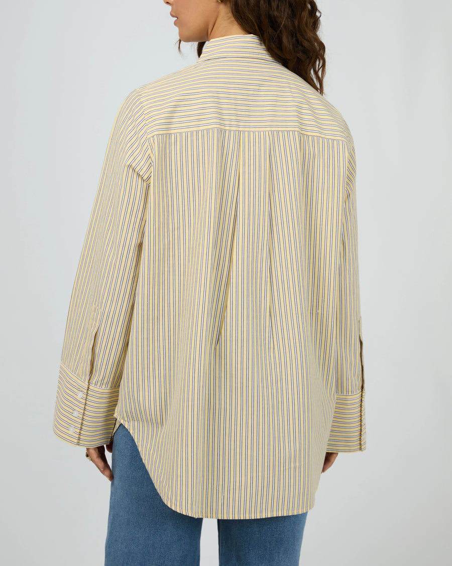 ALL ABOUT EVE NARA STRIPE SHIRT - YELLOW - WILDROSE