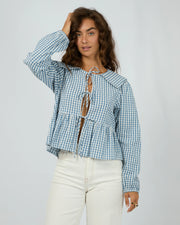 ALL ABOUT EVE MICKY LS TOP - CHECK - WILDROSE