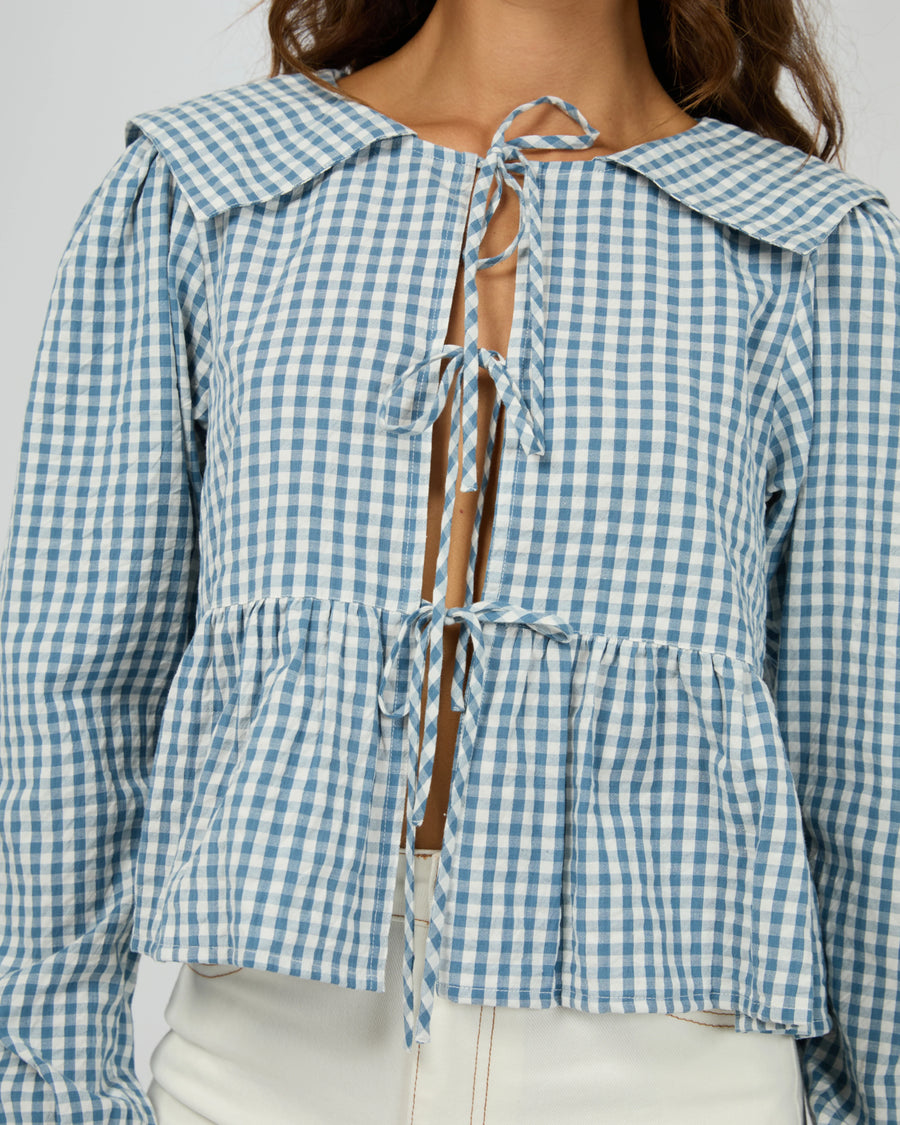 ALL ABOUT EVE MICKY LS TOP - CHECK - WILDROSE