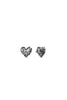STOLEN GIRLFRIENDS CLUB DEATH METAL HEARTS EARRINGS - WILDROSE