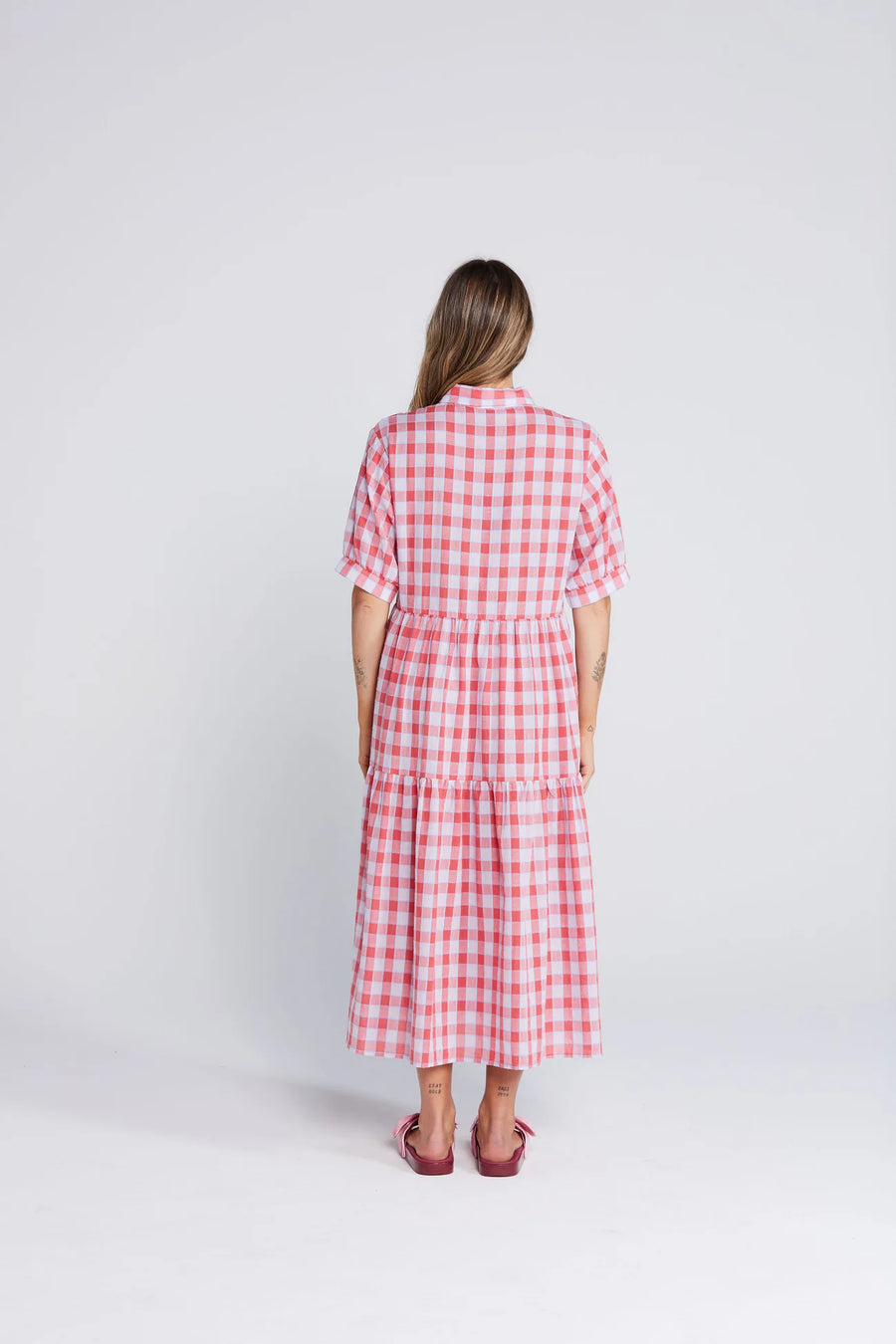 THING THING LUNA DRESS - CHECK MATE - WILDROSE