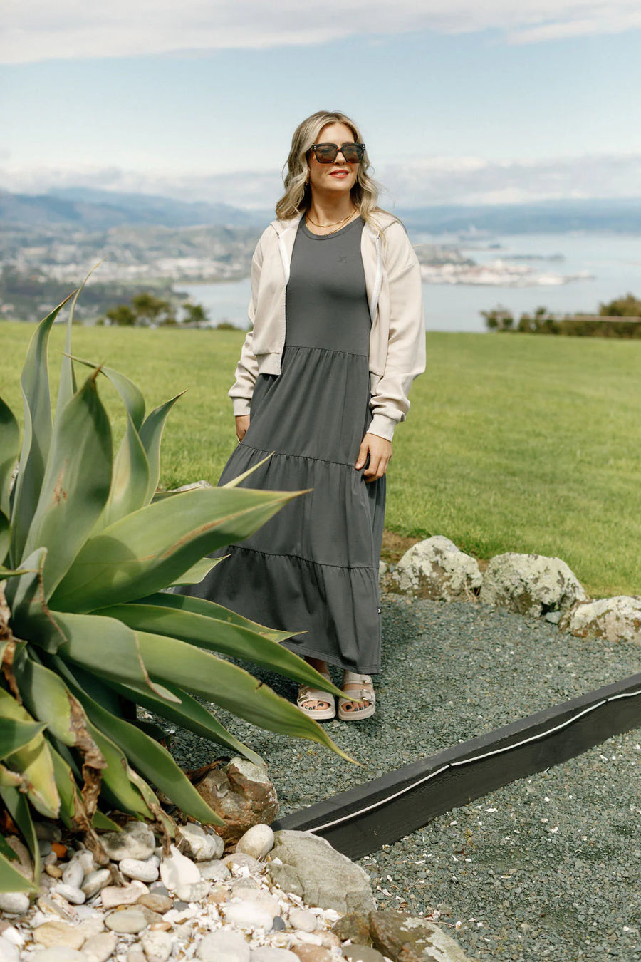 HOMELEE KENDALL DRESS - GRAPHITE - WILDROSE
