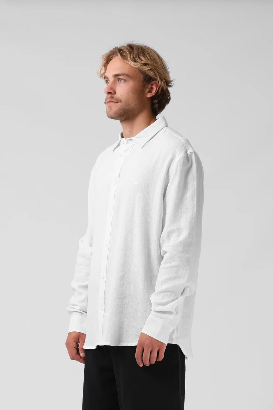 RPM BALLER L/S SHIRT - WHITE - WILDROSE