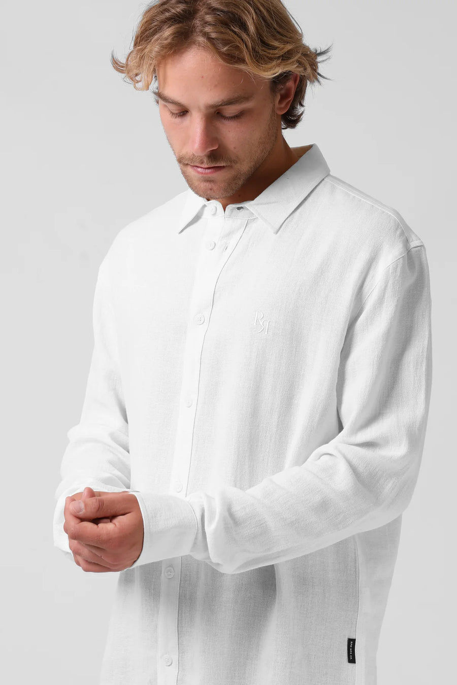 RPM BALLER L/S SHIRT - WHITE - WILDROSE