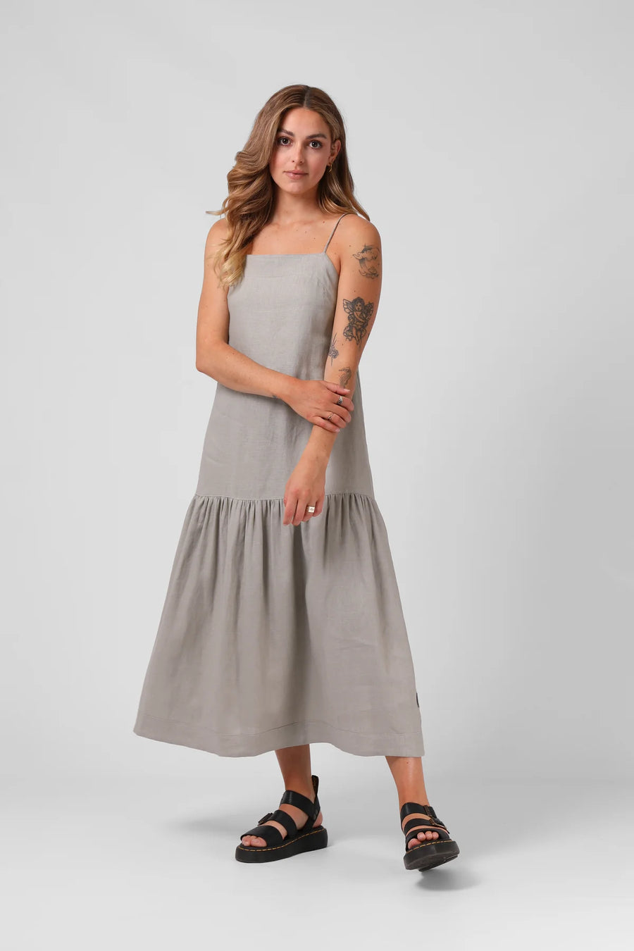 RPM ANTOINETTE DRESS - SAGE GREY - WILDROSE