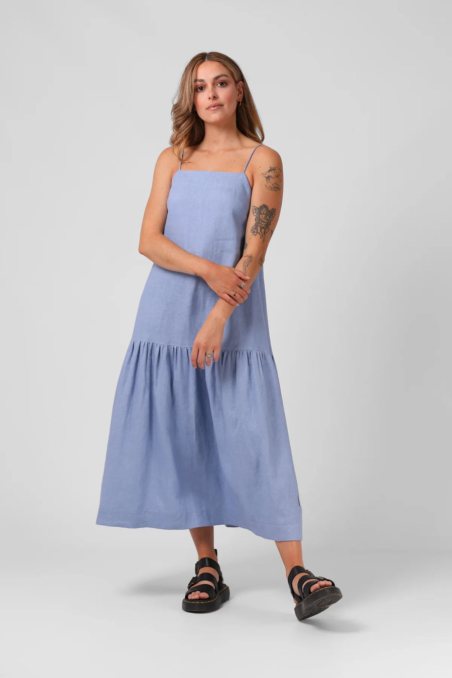 RPM ANTOINETTE DRESS - SKY BLUE - WILDROSE