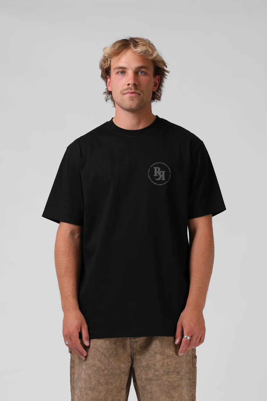 RPM CIRCLE PUFF TEE - BLACK - WILDROSE