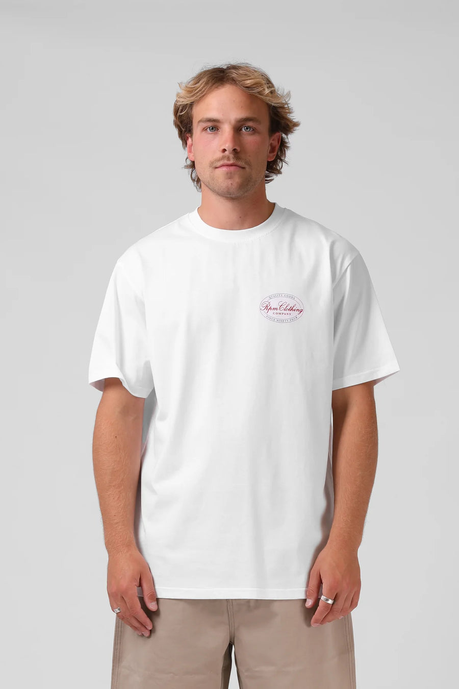 RPM STAMP TEE - WHITE - WILDROSE