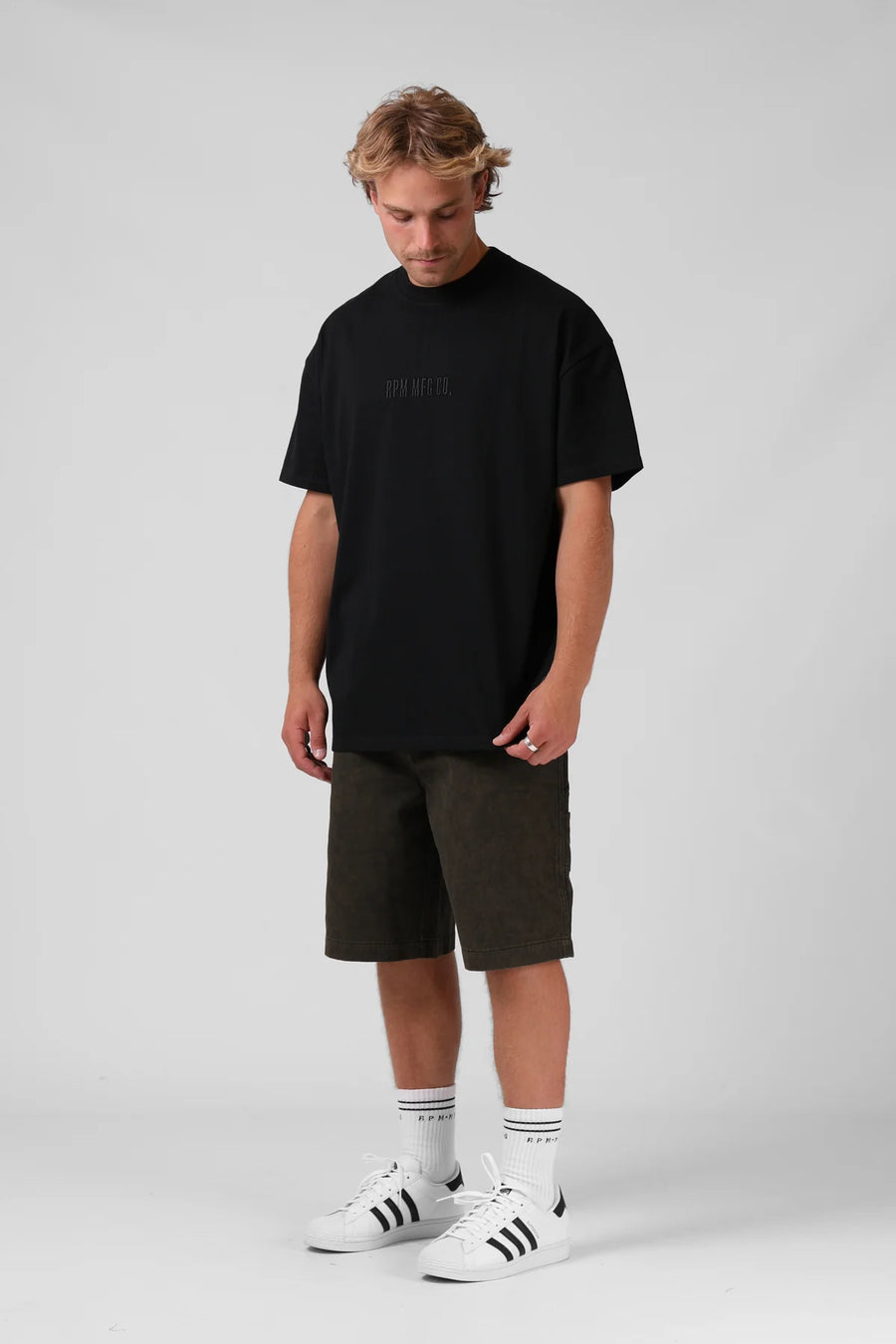 RPM EMB TEE - BLACK - WILDROSE
