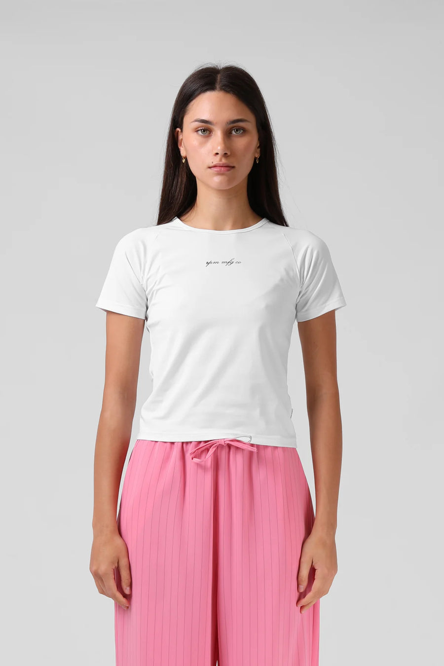 RPM RAGLAN BABY TEE - WHITE - WILDROSE