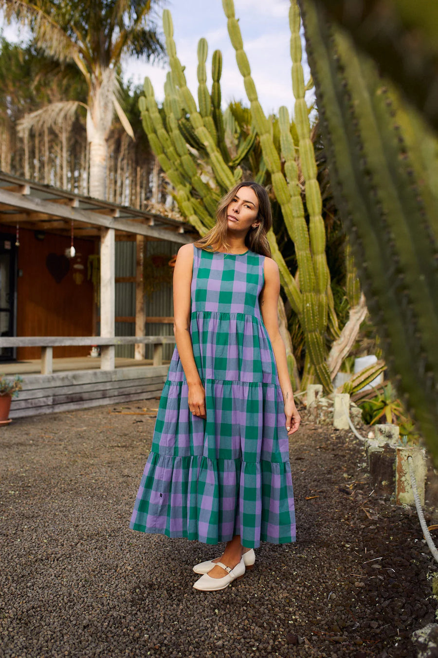 THING THING TWIRLING DRESS - GRAPE MALACHITE - WILDROSE