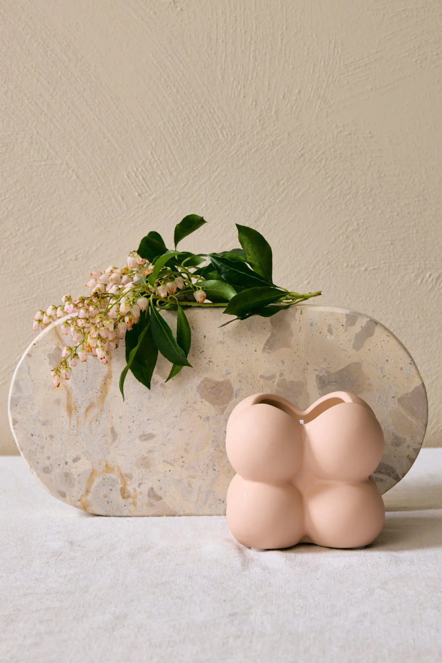 FLO'S HOME BUBBLE CUBE PINK SOY WAX CANDLE - WILDROSE