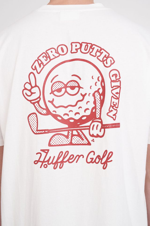 HUFFER BLOCK TEE 220/ZERO PUTTS - CHALK - WILDROSE