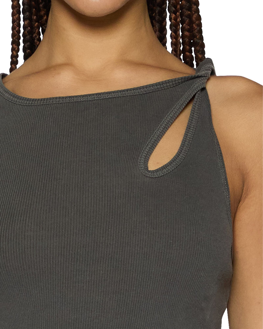 KSUBI TWISTED TANK - CHARCOAL - WILDROSE