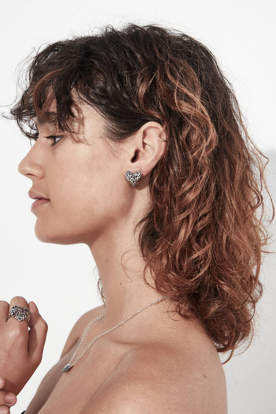 STOLEN GIRLFRIENDS CLUB DEATH METAL HEARTS EARRINGS - WILDROSE