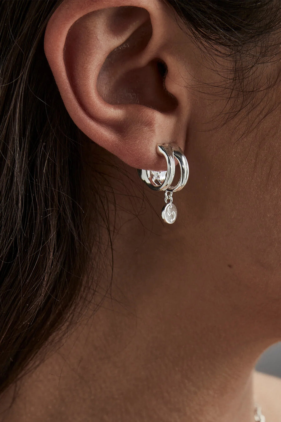 STOLEN GIRLFRIENDS CLUB SKELETAL HOOP EARRINGS - WILDROSE