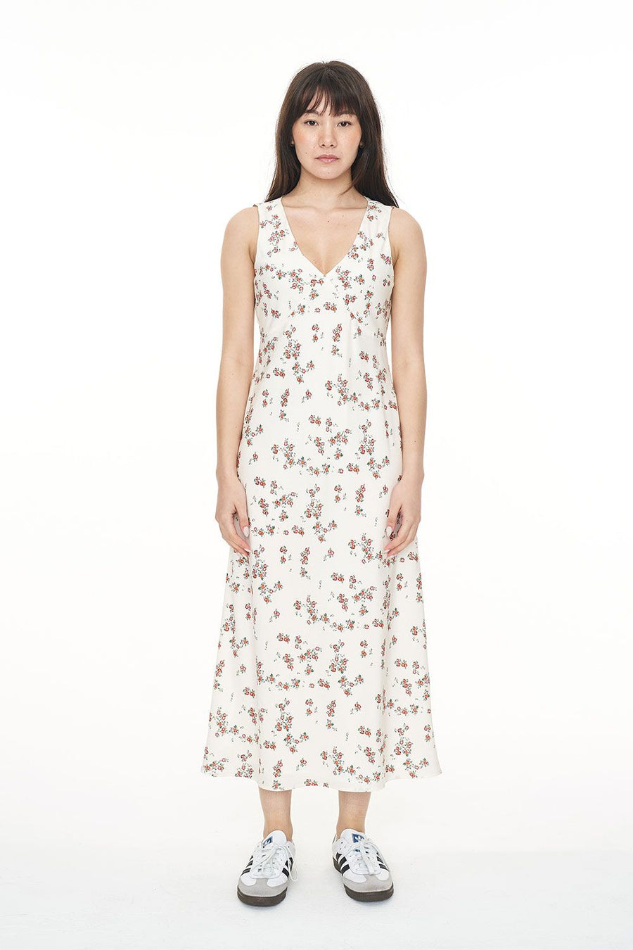 HUFFER LALISA CLEO MIDI DRESS - FLORAL - WILDROSE