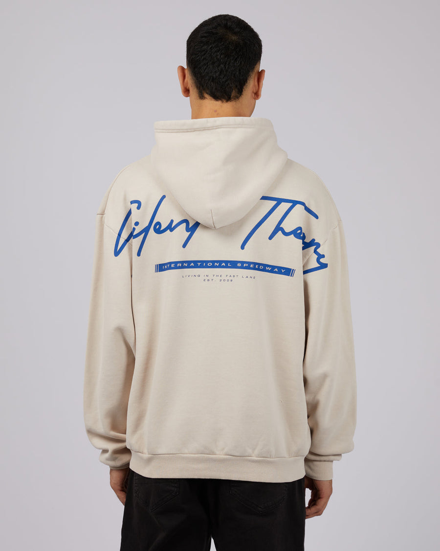 SILENT THEORY FAST LANE HOODIE STONE - WILDROSE