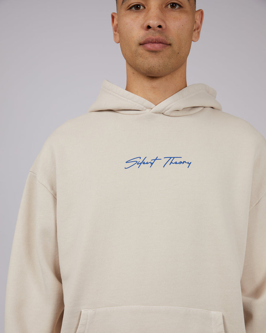 SILENT THEORY FAST LANE HOODIE STONE - WILDROSE