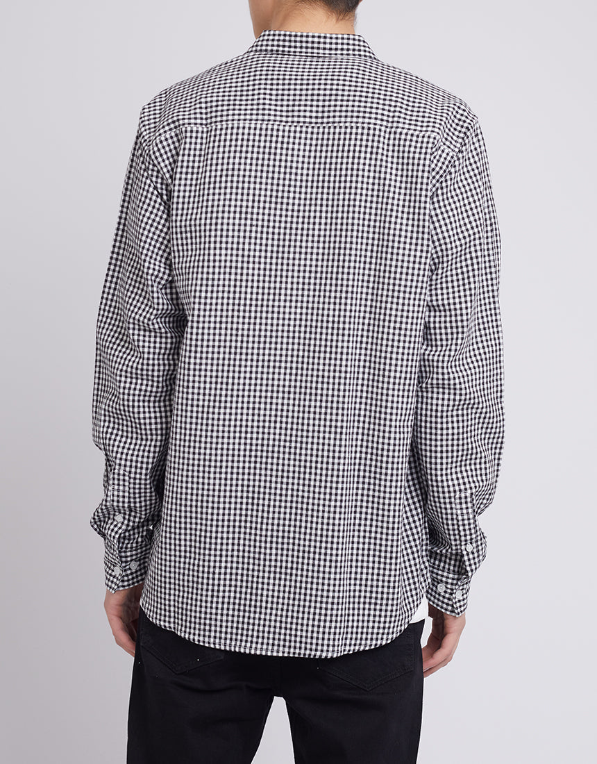 SILENT THEORY GINGHAM L/S SHIRT - CHECK - WILD ROSE