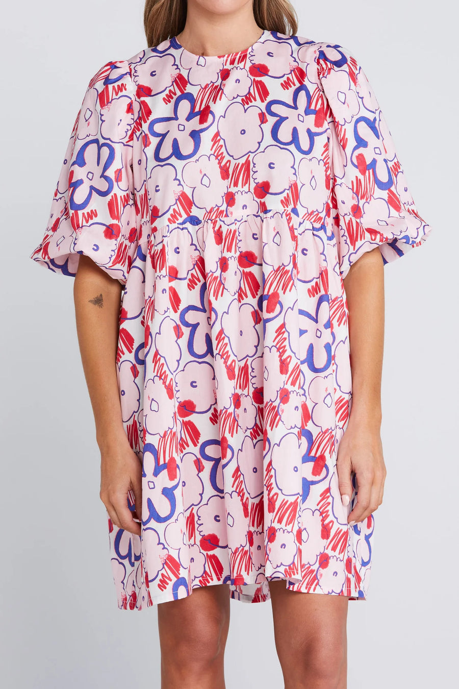 THING THING SPIN DRESS - SQUIGGLE BLOOM - WILDROSE