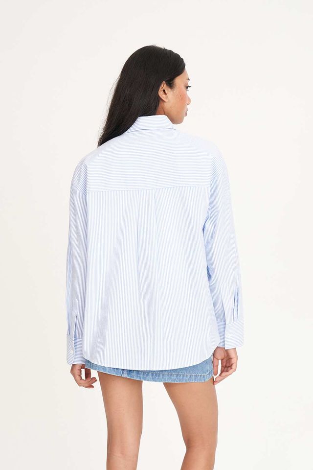 HUFFER CRUISE DAY SHIRT - ICE BLUE STRIPE - WILDROSE