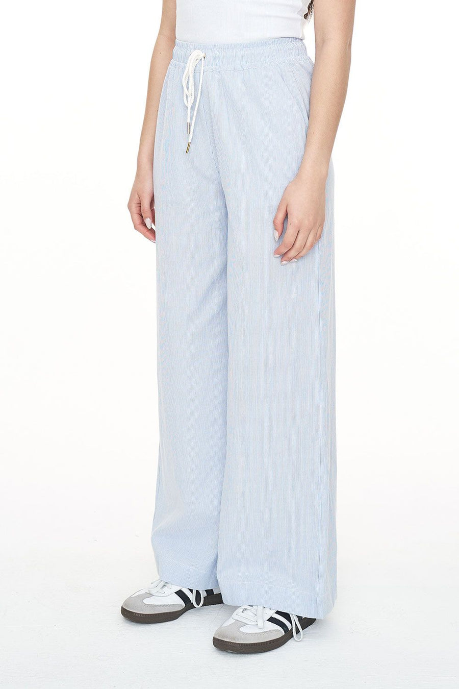 HUFFER CRUISE LOUNGE PANT - BLUE HAZE/CHALK - WILDROSE