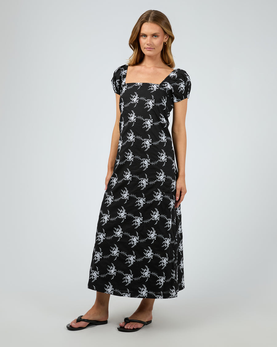 SILENT THEORY TASMAN MAXI DRESS - BLACK - WILDROSE