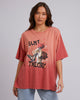 SILENT THEORY NEW FLAME TEE - WASHED RED - WILDROSE