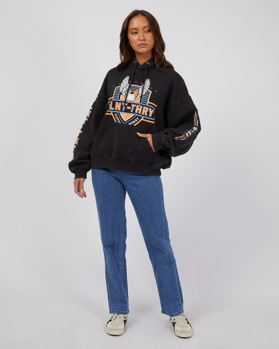 SILENT THEORY WEST COAST HOODIE - WASHED BLACK - WILDROSE