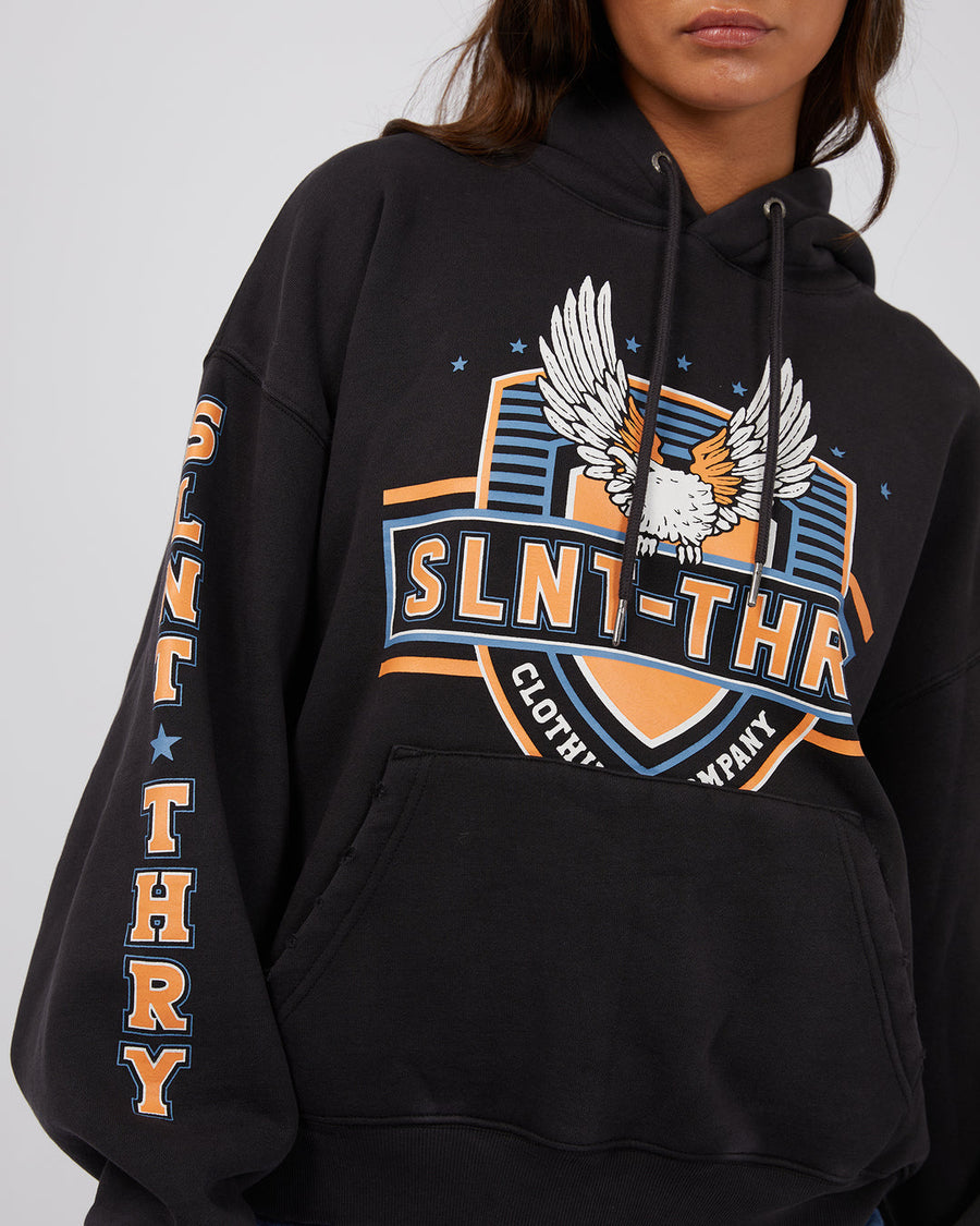 SILENT THEORY WEST COAST HOODIE - WASHED BLACK - WILDROSE